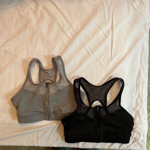 Lot of 2 Handful Closer sports bras with front zip